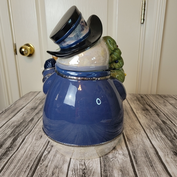 Bradford Exchange Thomas Kinkade Snowman Cookie Jar - Picture 6 of 15